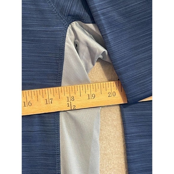 Hang Ten Shirt Men's Medium Blue and Gray Back Zip Pocket UV Protection - Picture 5 of 12